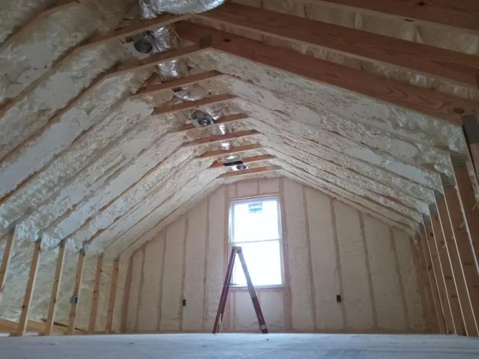 Spray foam roofing application for Crawl Space Insulation project in Cody